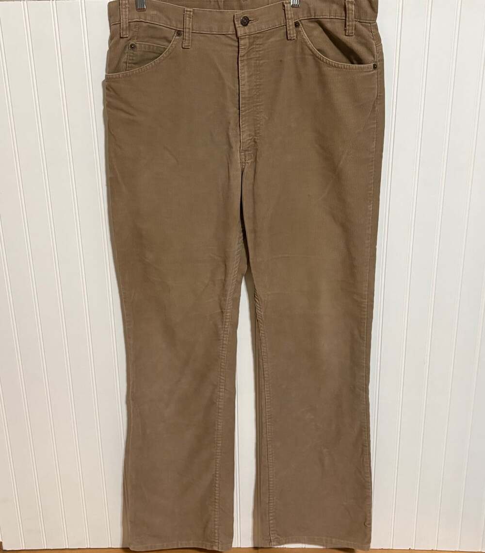 Vintage Mens Levi's White Tab Corduroy Straight Leg Pants 38/34